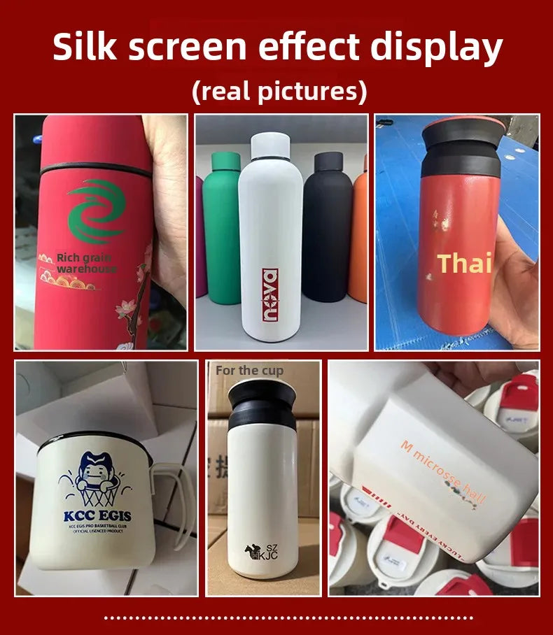 Portable Japanese Style 304 Stainless Steel Insulated Coffee Cup Spray Painted Element Cup Student Gift Car Use Thermos Mug