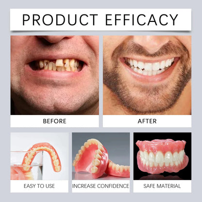 Premium Adjustable Denture Grooming Kit, Easy Daily Teeth Maintenance for Healthy, Beautiful Relaxed Smiles