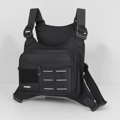 Tactical Chest Rig Bag Men Waterproof Crossbody Harness Vest Molle Pouch Outdoor Hiking Cycling Running EDC Gear Storage Pack