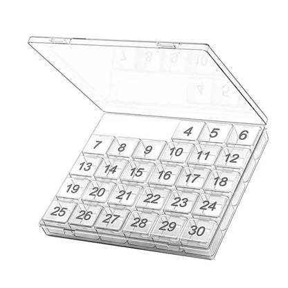 30 Day Pill Organizer BoxDescribe Monthly Pill Organizer Once A Day Portable Month Pill Cases Medicine Organizer For Vitamin