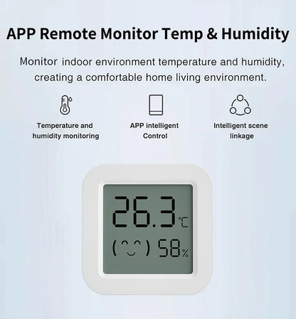 Tuya Zigbee Temperature Humidity Sensor Mini Screen Thermometer For Smart Home Automation Work with Google Home Alexa