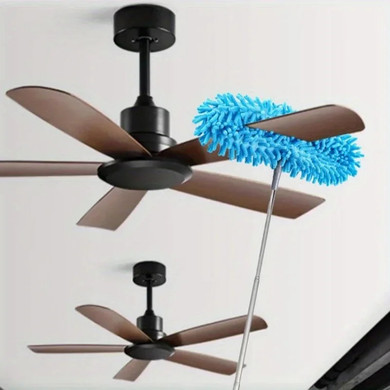 Chenille Duster Retractable High Altitude Cleaning Brush Flexible Ceiling Fan Dust Remover for Home Wall Roof Household Cleaning