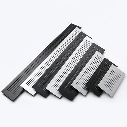 2Pcs/set Aluminum Alloy Vents Cover Rectangle 50/80mm Wide Air Vent Decor Breathable Mesh Louver Ventilation Grille