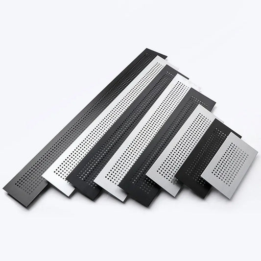 2Pcs/set Aluminum Alloy Vents Cover Rectangle 50/80mm Wide Air Vent Decor Breathable Mesh Louver Ventilation Grille