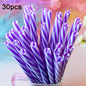 30-Pack of Two-Tone Twisted Straws, Reusable—A Must-Have for Parties, Bars, and Birthday Celebrations
