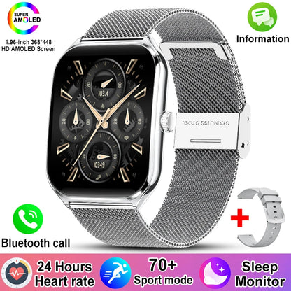 New For OPPO Ultra Thin Smart Watch Men AMOLED HD Screen Always Show Time Heart Rate Bluetooth Call Sports Waterproof Smartwatch
