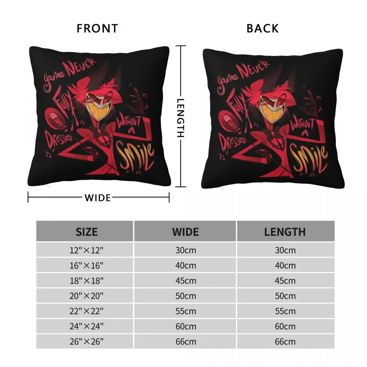 Hazbins Hotels Lucifer Alastor Pillowcase Printing Polyester Cushion Cover Decorative Pillow Case Cover Home Wholesale 40X40cm