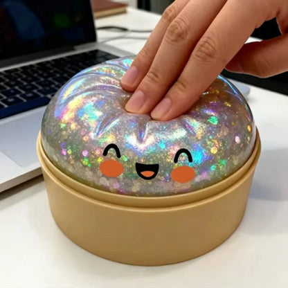 Simulation Bun Decompression Toy Fidget Toy Colorful Dough Dumpling Squeeze Ball Rebound Pinch Fun Children's Birthday Gift