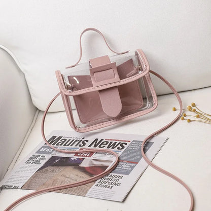 Transparent PVC Ladies' Jelly Bag, Summer Transparent Shoulder Crossbody Bag, Cute Kawaii Handbag