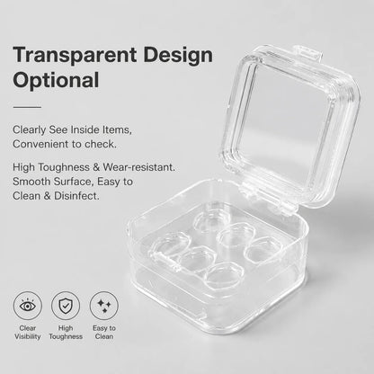 Dental Veneer Membrane Box with Film Transparent Denture Storage Box with 6/16 Hole for Small Crown Dentistry Materials Tools