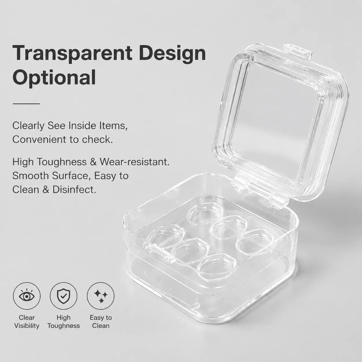 Dental Veneer Membrane Box with Film Transparent Denture Storage Box with 6/16 Hole for Small Crown Dentistry Materials Tools
