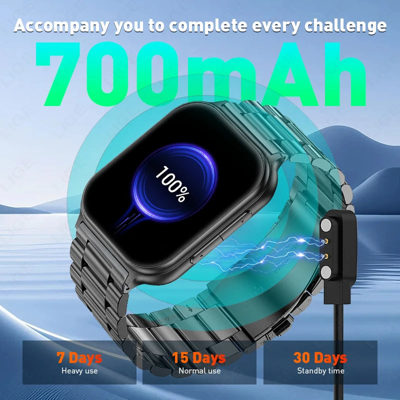 1.83" Smart Watch Sleep Heart Rate Monitor BT Call Messages Notifications Sports Fitness Tracker Watch for Women Men Android iOS