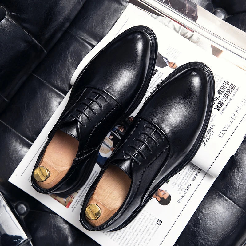 Classic Oxfords Shoes Men Retro Casual Business Social Leather Shoes For Men Office Wedding Leather Shoes Men's Dress Shoes