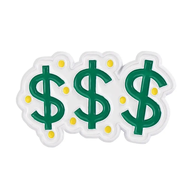 Creative US Dollar Money Enamel Pins Collection Cartoon Banknote Get Rich Brooch Backpack Lapel Metal Badge Fun Jewelry for Gift