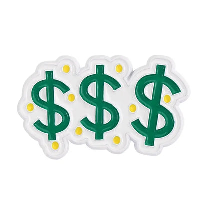 Creative US Dollar Money Enamel Pins Collection Cartoon Banknote Get Rich Brooch Backpack Lapel Metal Badge Fun Jewelry for Gift