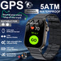 2026New Military Dual-band GPS Smart Watch Compass IP68K Waterproof Bluetooth Call Heart rate Sports Smart Watch For IOS Andriod