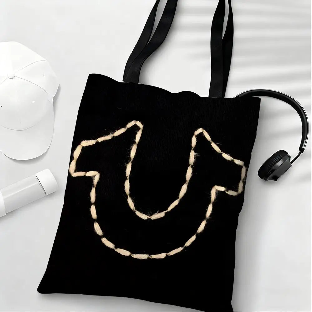 True Religion Storage Bags Lightweight Eco Friendly Fashionable Multi Purpose Large Capacity Canvas Shoulder Tote