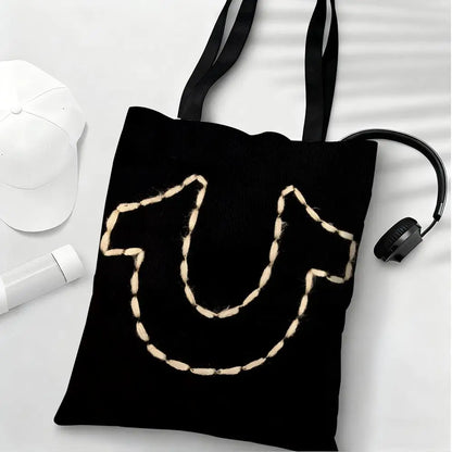 True Religion Storage Bags Lightweight Eco Friendly Fashionable Multi Purpose Large Capacity Canvas Shoulder Tote