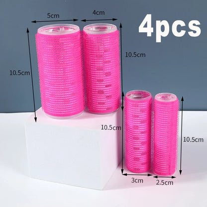 Self-adhesive Curling Tube Natural Stuckless Salon Hairdressing Curlers for Girl Beauty Styling Tool Pink Black Hair Roller Bang