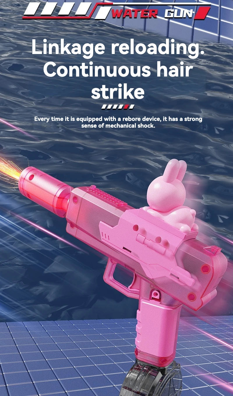 Latest Ice Mouse Electric Water Gun Pulse High Pressure Strong Range, Long Range Continuous Launch Children's Toy Water Splashin