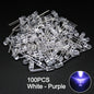 100PCS F5 LED Diode 5MM Assorted Kit White Green Red Blue Yellow Orange Pink Purple Warm White DIY kit Light Emitting Diode bxv