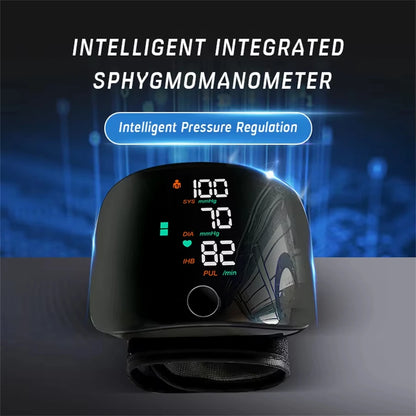Blood Pressure Monitor Automatic Wrist Machine Large Backlit Display Adjustable Cuff Blood Pressure Detector Voice Broadcast