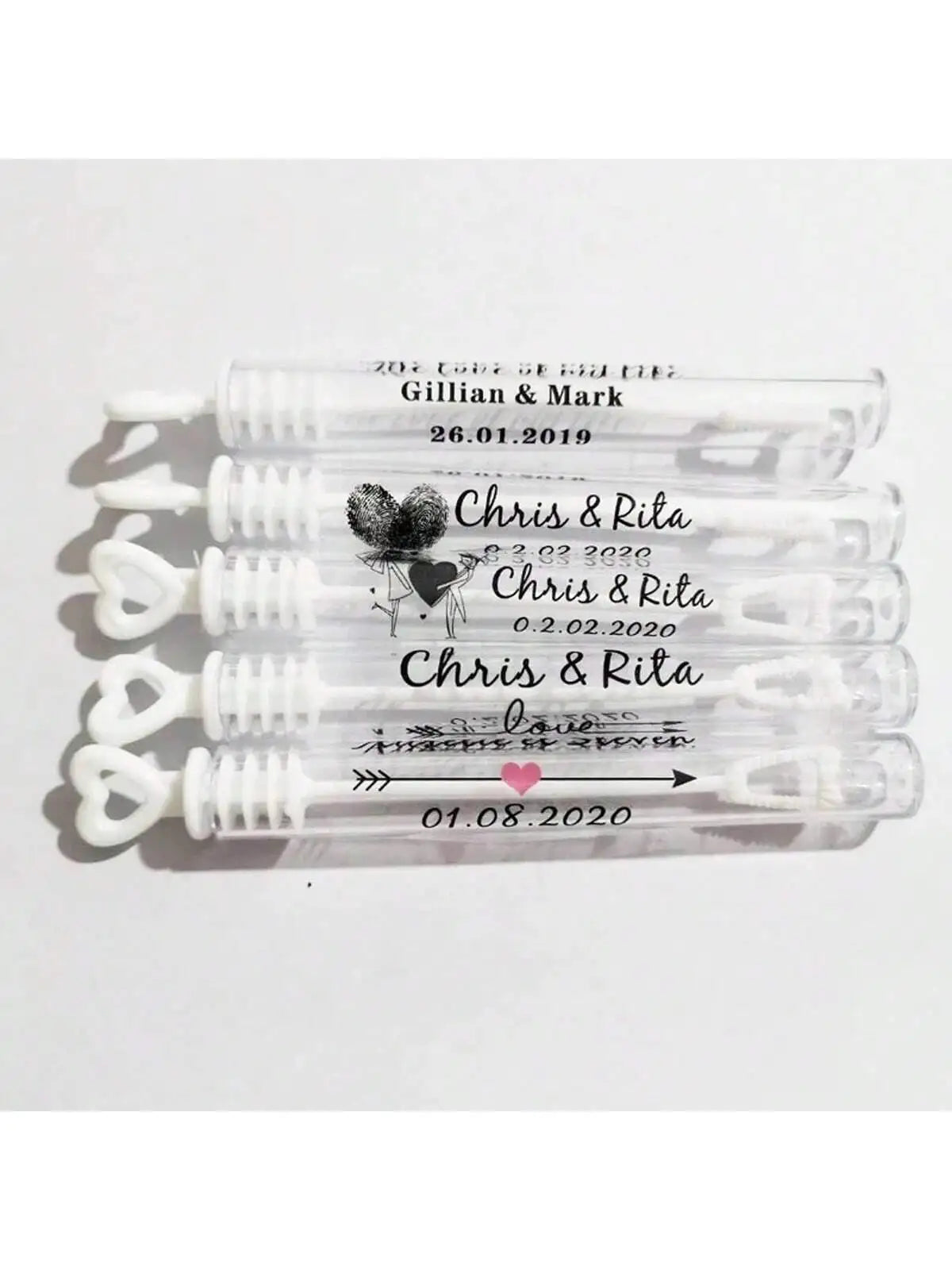 100 Wedding Bubble Tags Bubble Stick Transparent Tags, Wedding Stickers, Transparent Tags, Custom Names and Dates