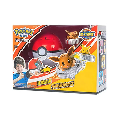 Elf Pokemon Spinning Top Ball Battle Gyro Arena Pikachu Charmander Squirtle Mew Eevee Monsters Action Figure Toy Children Gift