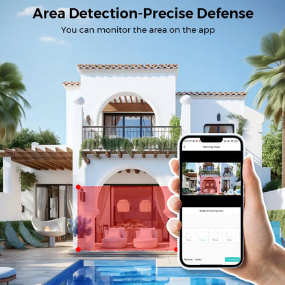 4MP 2K Mini Wifi Camera with 4X Digital Zoom Indoor Night Vision IP Surveillance Camera for Home Security Protection ICsee APP