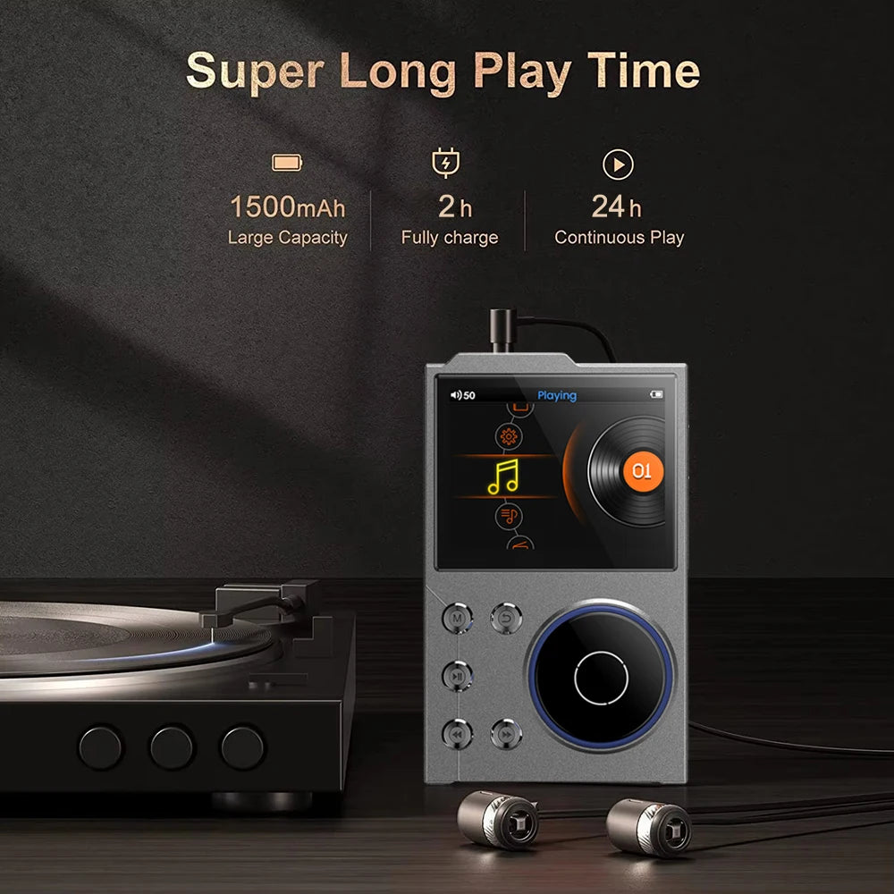 Hi-Fi Digital Audio MP3 Player Lossless DSD High Definition Portable MP3 Music Player Built-in 16GB Walkman Supports 20 Language