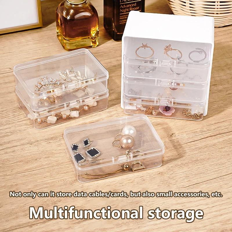 1Set Cable Storage Box Multifunctional Desk Organizer Bag Wire Charging Management Box Jewelry Storage Container For Home Office