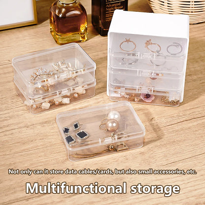 1Set Cable Storage Box Multifunctional Desk Organizer Bag Wire Charging Management Box Jewelry Storage Container For Home Office