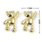10PCS/lot DIY Cute Cartoon Teddy Bear Pendant Jewelry Accessories Wholesale Alloy Spray Paint Simple Multicolor Jewelry Material