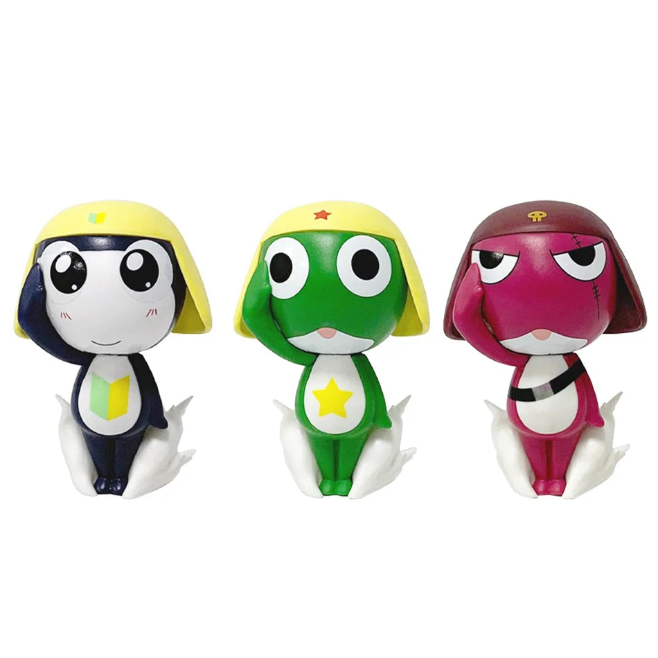 11cm Keroro Gunso Anime Figure - Sergeant, Private Second Class, Corporal I Cute PVC Model, Desktop OrnamentGift & Collectible