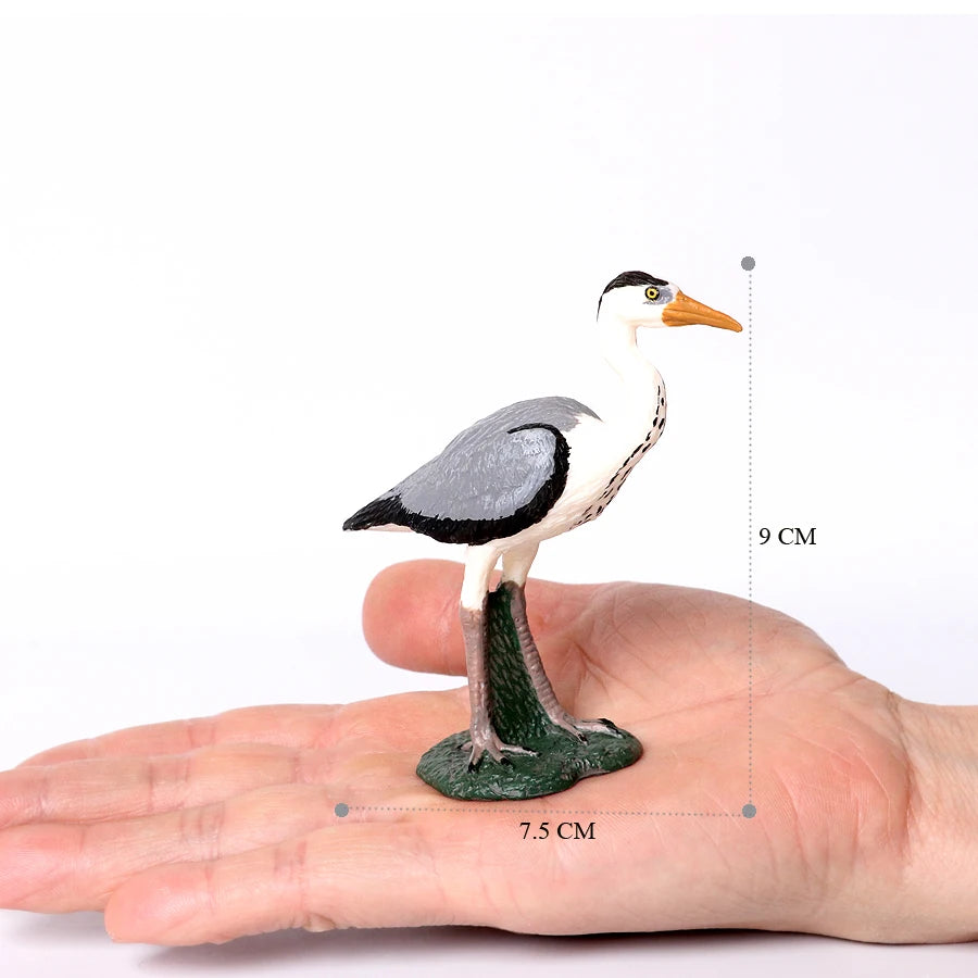 Hand Painted Simulation Bird Model Figures Toucan Peacock Owl Flamingo, Early Cognition Toy Cake Decoration For Children