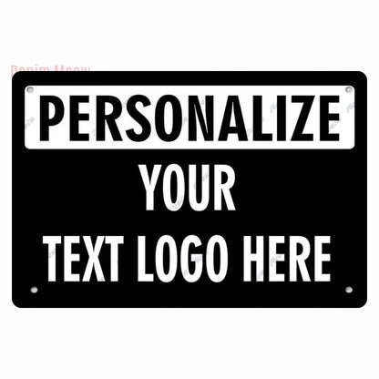 Customize Your Logo Metal Tin Sign, Personalize Your Text Here Wall Decor, Tin Sign, Home Decor, Plaques Art Poster, WYD12