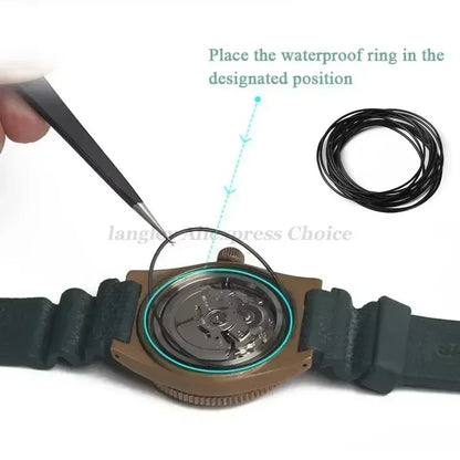 Watch Gasket Grease Watch Case Rubber Waterproof O-Ring Seal 0.5/0.6/0.7/0.8mm Oil-resistant Watch Repair Tool for Watchmaker