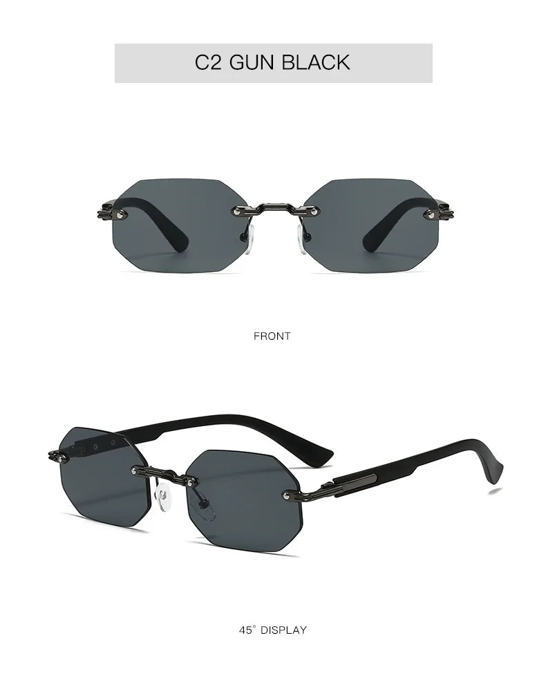 New Vintage Elliptical Sunglasses Women Men Polygon Sun Glasses Female Oval Eyewear Sunglasses for Male Female Eyeglasses