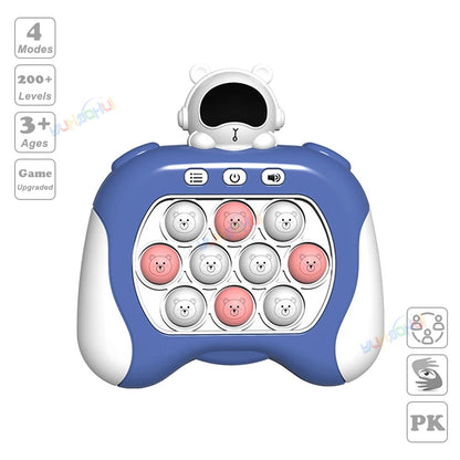 Electronic Pop Light Up Game Handle Toys for Children Adults Fidget Anti Stress Relief Toys Chases Light Game Console Xmas Gifts