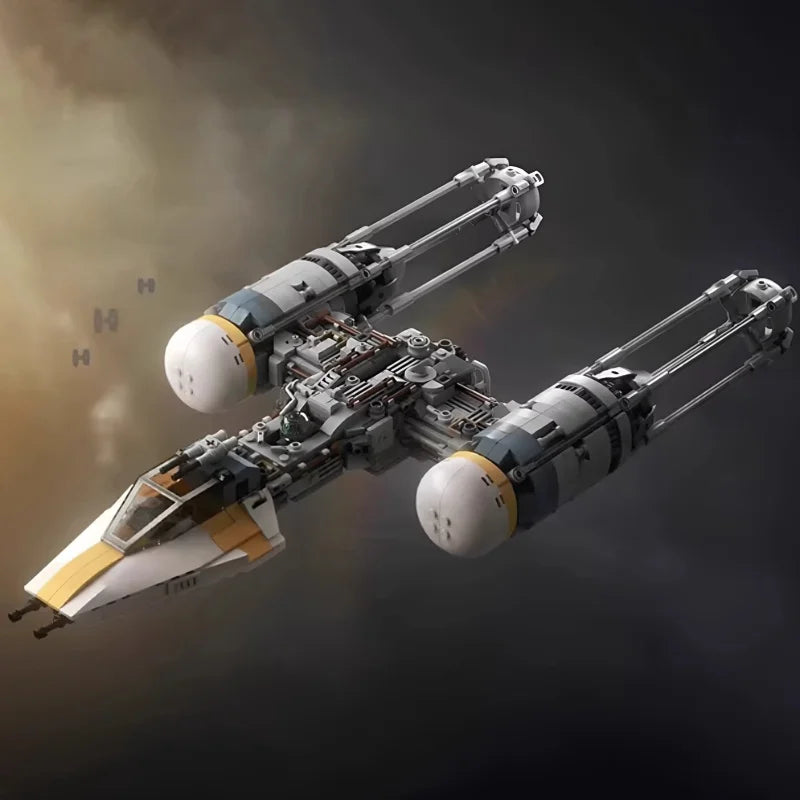 892PCS MOC Space Battle UCS BTL-A4 Y-Wing Gold Squadron Model Custom Puzzle Technology   DIY Creative Assemble Toys Gifts