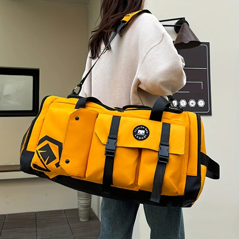 Large-capacity travel backpack, wet and dry separation sports gym bag, independent shoe storage compartment
