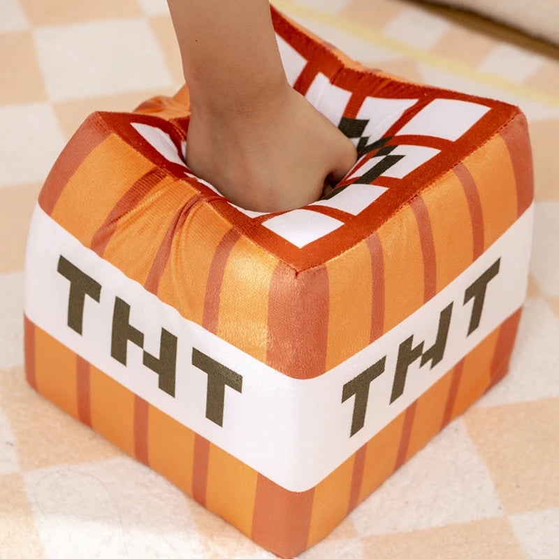 Nice Tnt Plush Pillow Cube Toy Key Chain Pendant Soft Plush Stuffed Toys Xmas Birthday Gifts For Kids Spoof Decoration