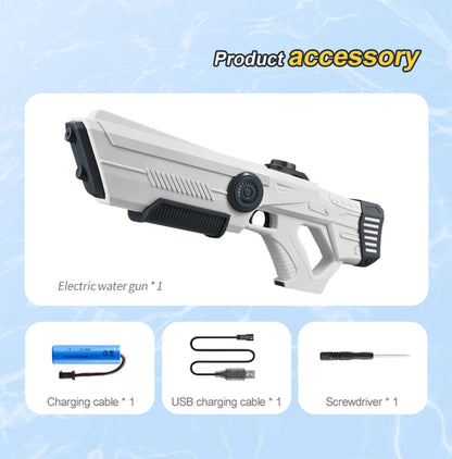 Children's Fully Automatic Water Storage Gun Large Capacity Electric Water Absorbing Toy Gun Summer Outdoor Water Toy Gift