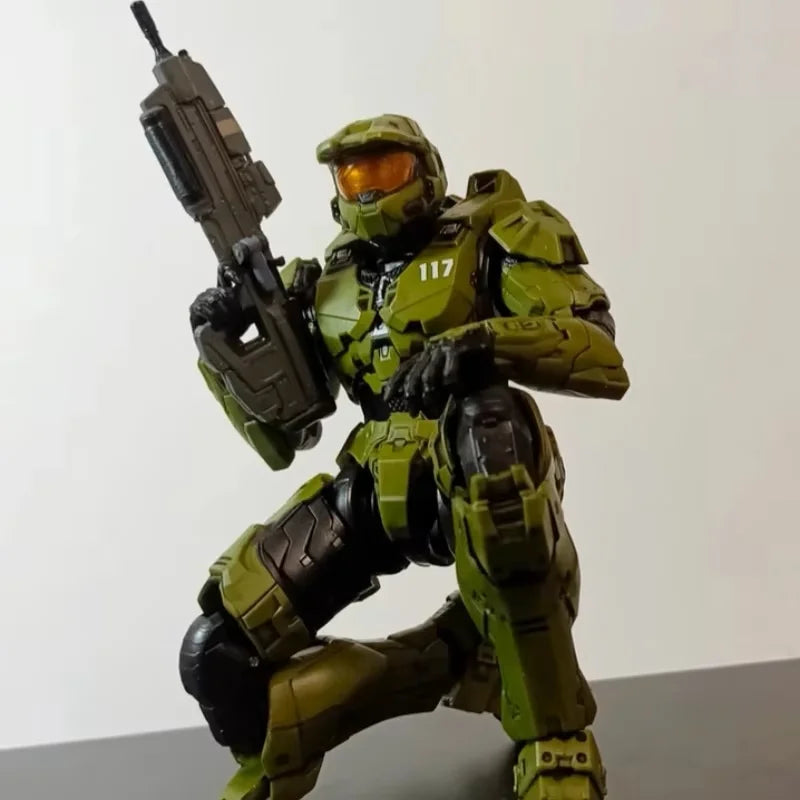 New IN STOCK 18cm Super Soldiers Sierra 117 John Reclaimer Mk Vi 1/12 Scale Action Figure Collect PVC Ornaments Game kids Gifts
