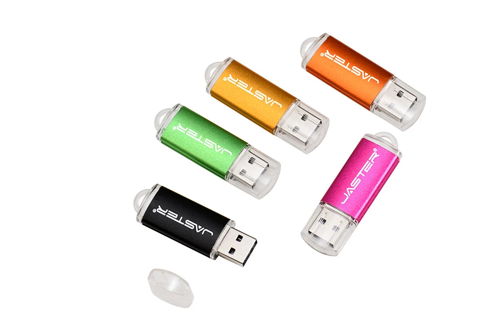 JASTER Nowy pendrive USB 2.0 64GB z brelokiem 32GB 16GB 8GB 4GB pamięć flash 9 kolorów Kreatywny dysk U do laptopa