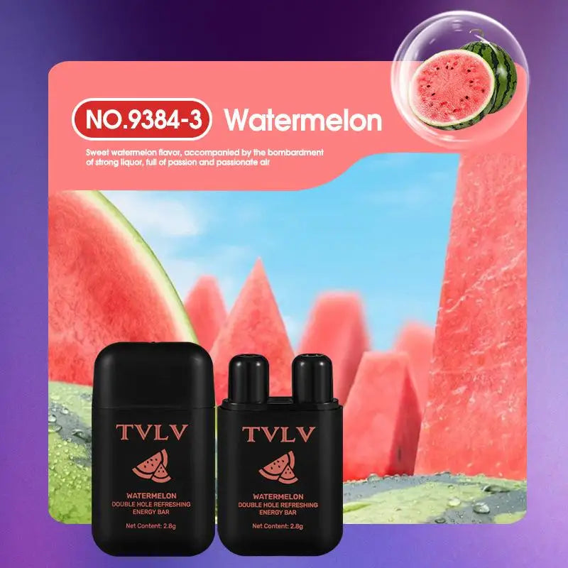 1Pc Energy Vapors Stick Double Hole Nasal Inhaler Aromatherapy Mints Lemon Mango Watermelon Energy Stick Energizing Energy Bar