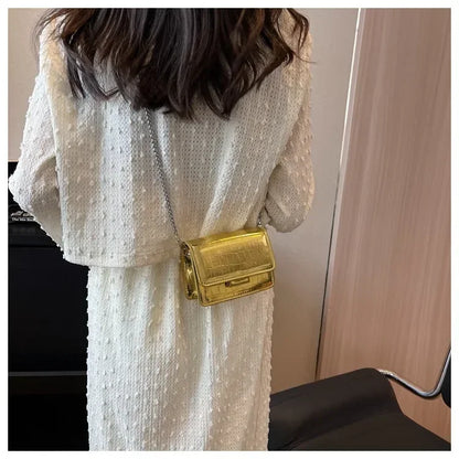 This Year's Popular Super Popular Small Bag 2024 Summer Popular Versatile Chain Messenger Bag Fashion Mini Square Sling Bag