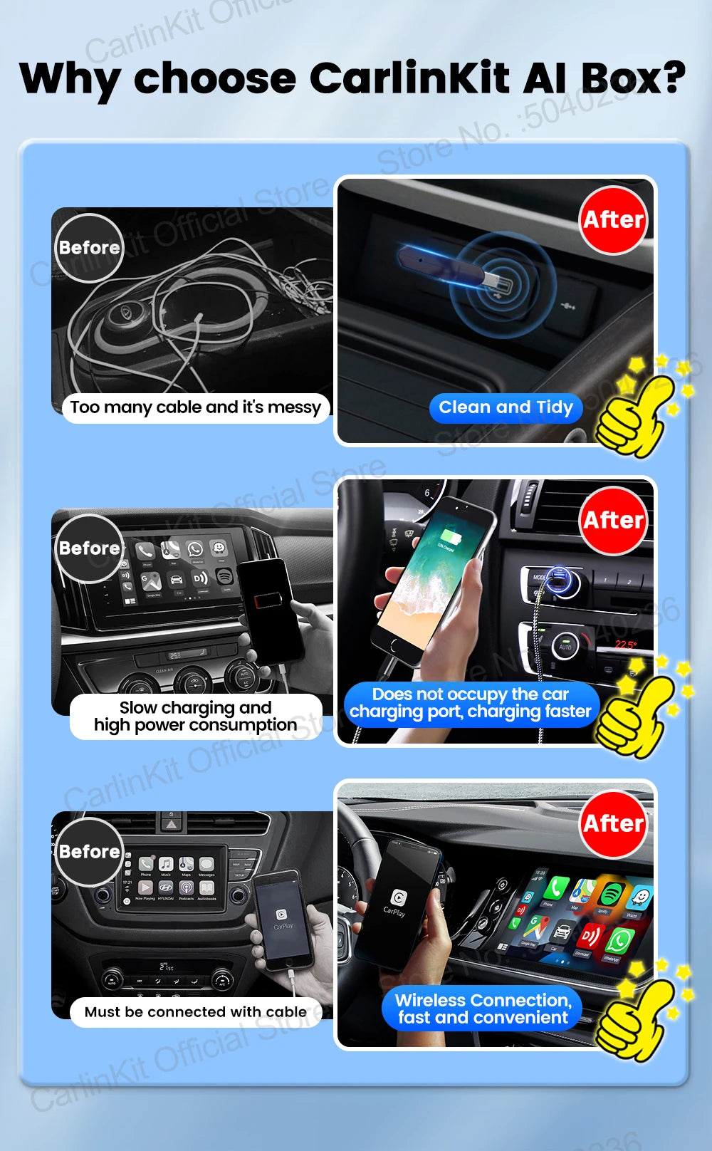 Mini 5 Pro CarlinKit 5.0 Wireless CarPlay Dongle Wireless Android Auto Adapter AI Smart Box Car Intelligent Systems For OEM Car