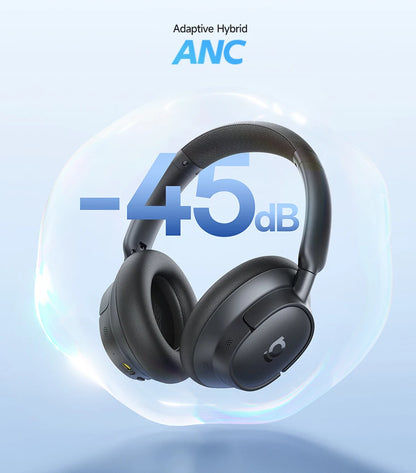 Słuchawki bezprzewodowe Baseus EH10 NC ANC 45 dB, adaptacyjna hybrydowa redukcja szumów, słuchawki Hi-Res LDAC, Bluetooth 6.0, 80 godz.