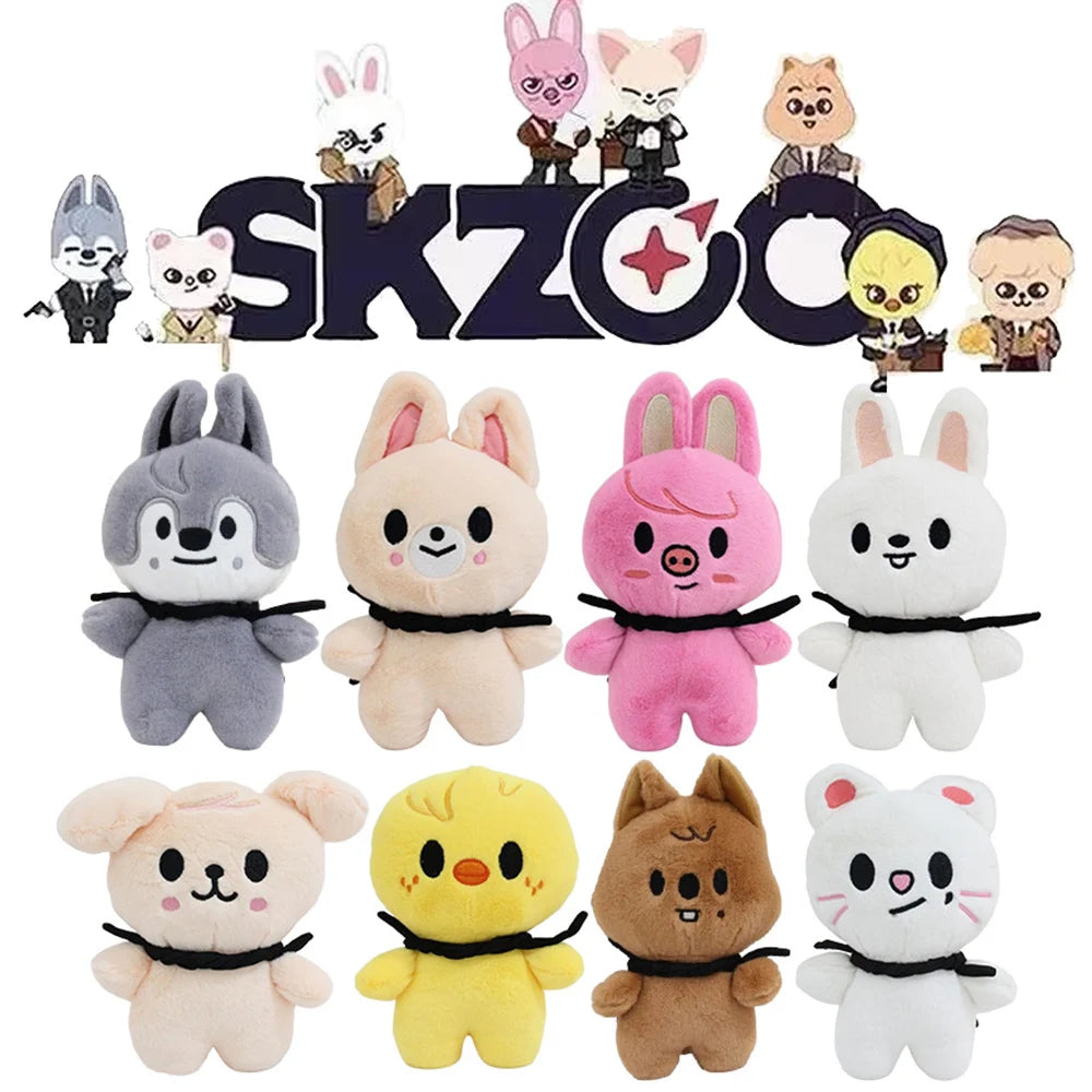 *SKZOO Kpop Plush Toys,Wolf Bear Foxes Duck Cartoon Cute Plush Animal Backpack Dolls, Large Messenger Bag, Throw Pillow, Gift